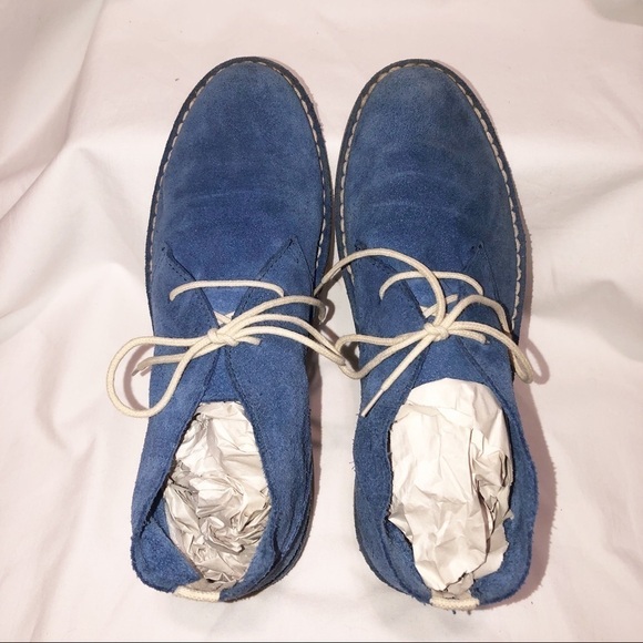 Barney’s New York Blue Suede Booties Made in Italy SZ 36 - Picture 6 of 8